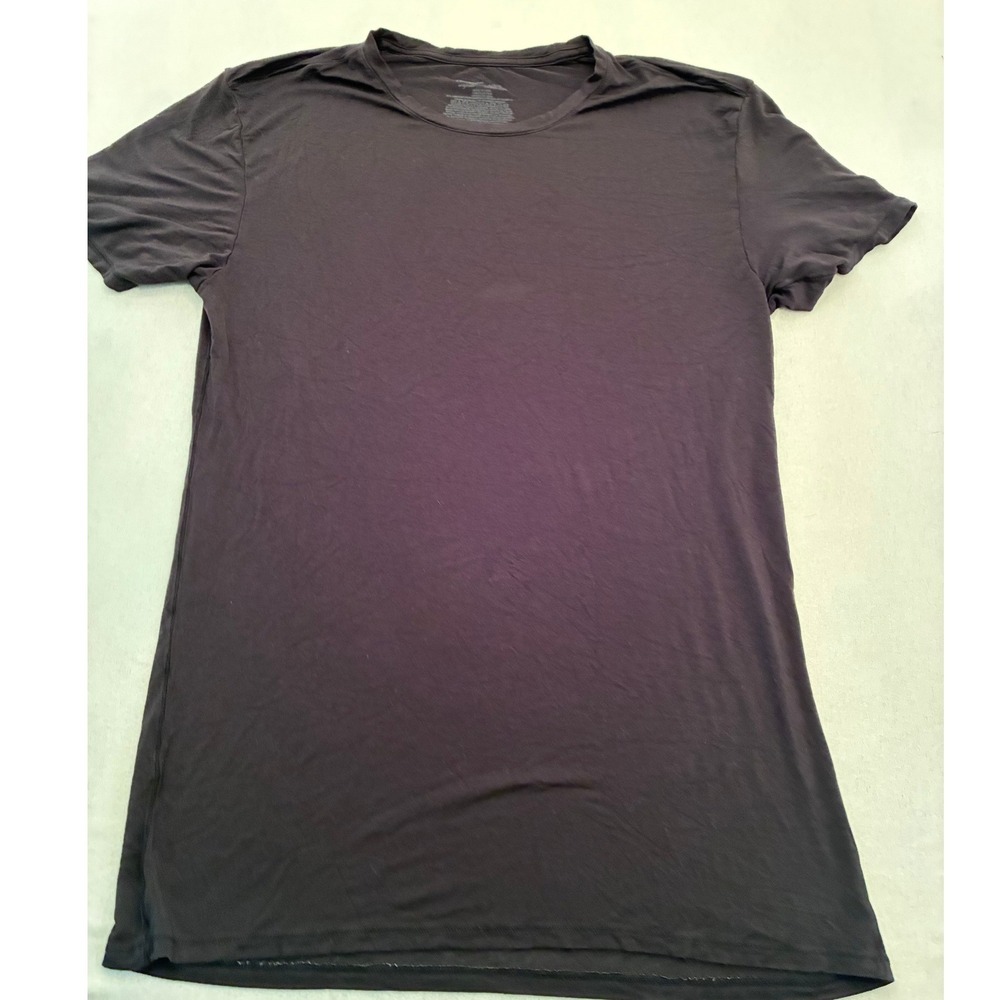 Hanes Originals Mens Black Bamboo Viscose Spandex Crewneck T-Shirt Large L